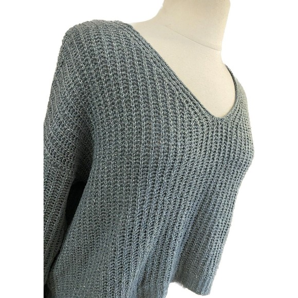 Juniors Aqua Slouch Sweater XL EUC - Picture 2 of 8